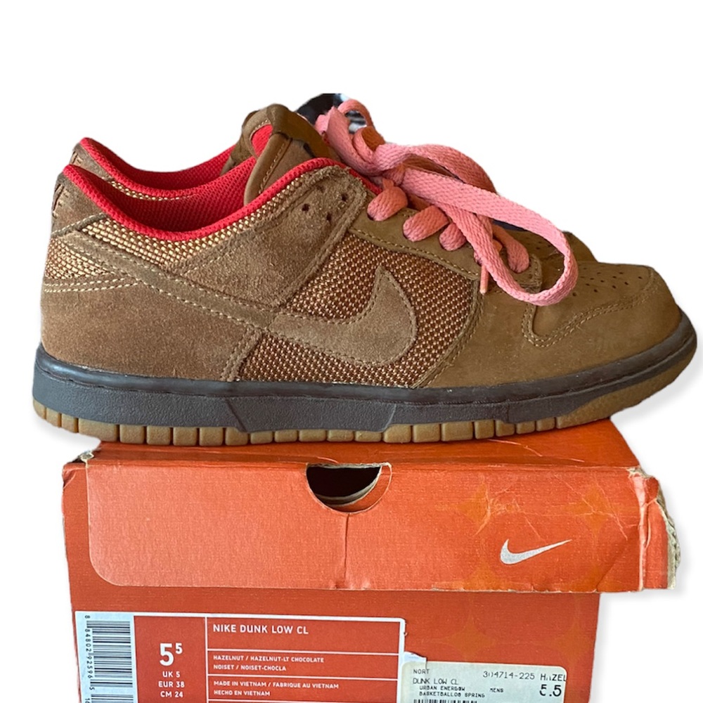 Vintage Nike Dunk Low Retro Size 5.5 - Nike Dunk Low Hazelnut Light Chocolate - Picture 7 of 11